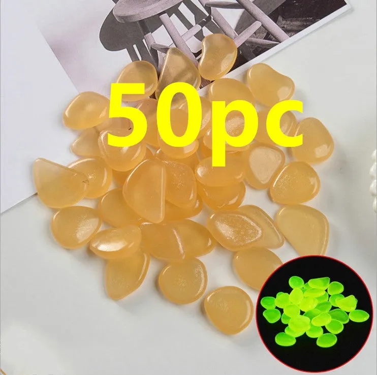 Mixed colour fluorescent luminous stones for aquarium and garden decoration