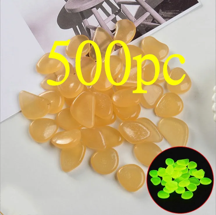 Mixed colour fluorescent luminous stones for aquarium and garden decoration