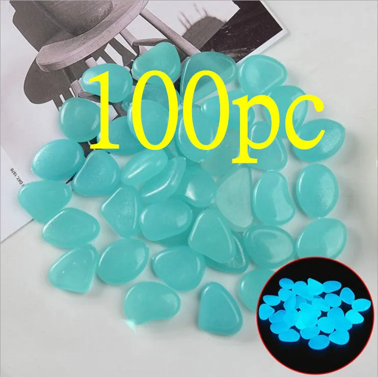 Mixed colour fluorescent luminous stones for aquarium and garden decoration