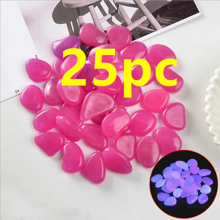 Mixed colour fluorescent luminous stones for aquarium and garden decoration