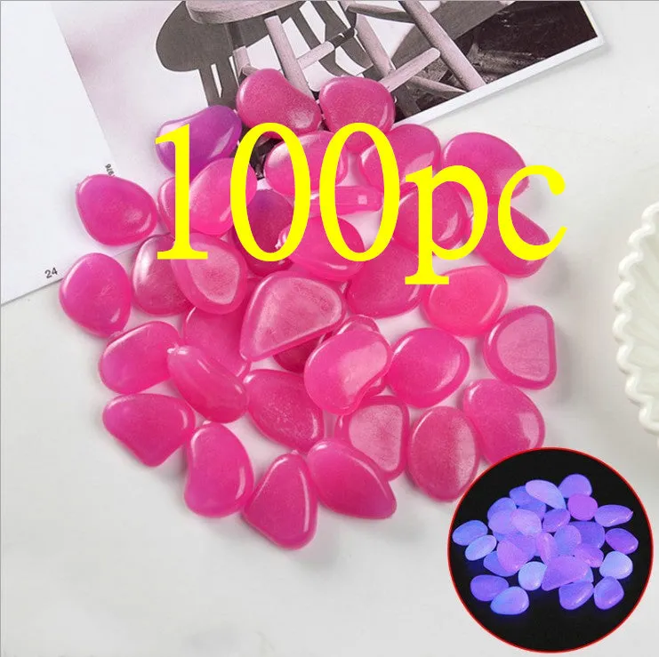 Mixed colour fluorescent luminous stones for aquarium and garden decoration