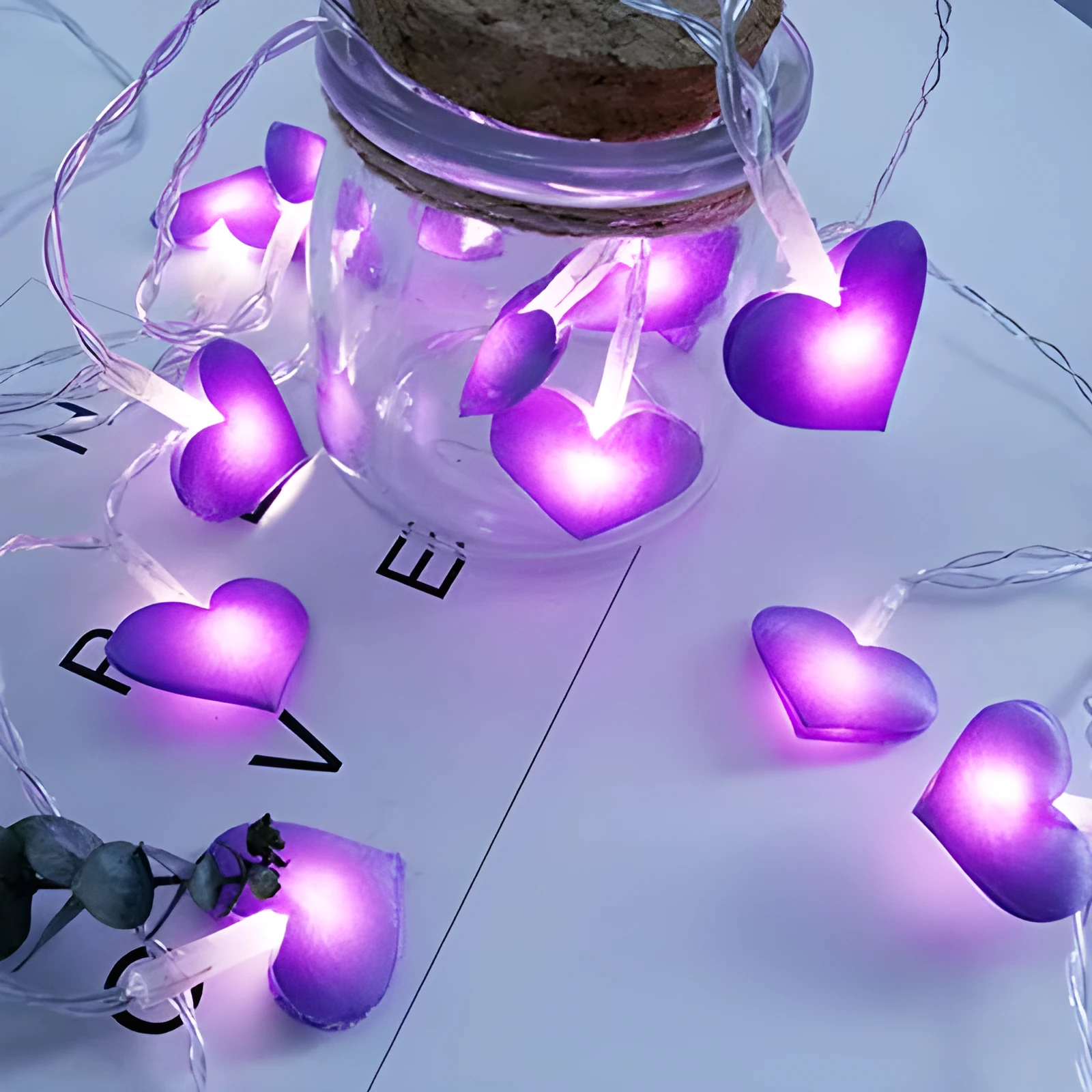 3 metre long pink and purple LED fairy string lights for bedroom decoration and event lighting