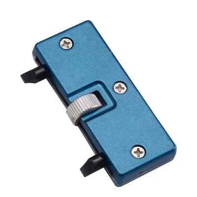 Yellow plastic watch fixing base and plastic case opener tool for watch repair.