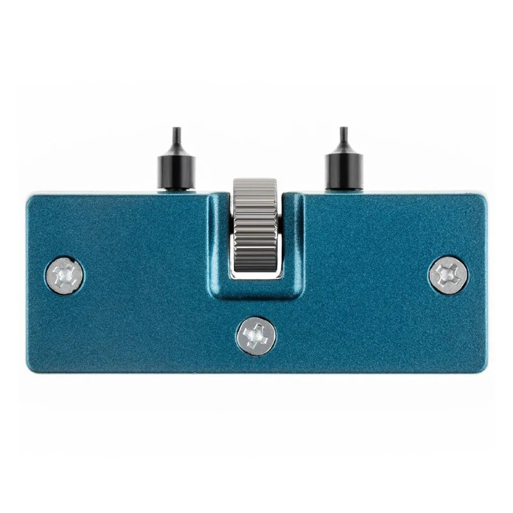 Yellow plastic watch fixing base and plastic case opener tool for watch repair.