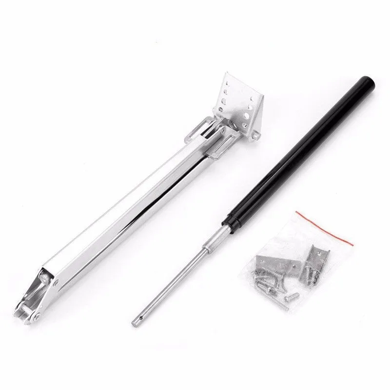 Automatic aluminum alloy greenhouse window opener with silver and black finish for temperature-controlled ventilation