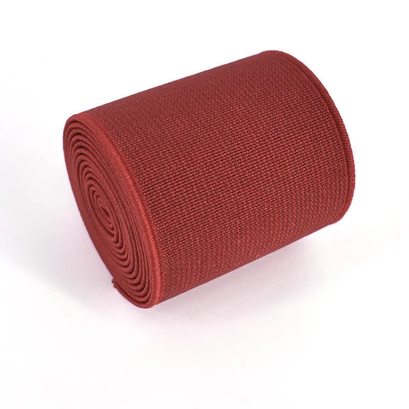 5cm wide rubber elastic band in ten fashion colours including black, brown and blues