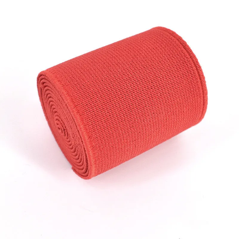 5cm wide rubber elastic band in ten fashion colours including black, brown and blues
