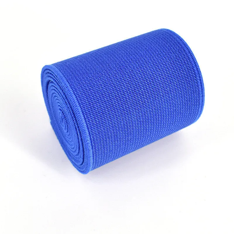 5cm wide rubber elastic band in ten fashion colours including black, brown and blues
