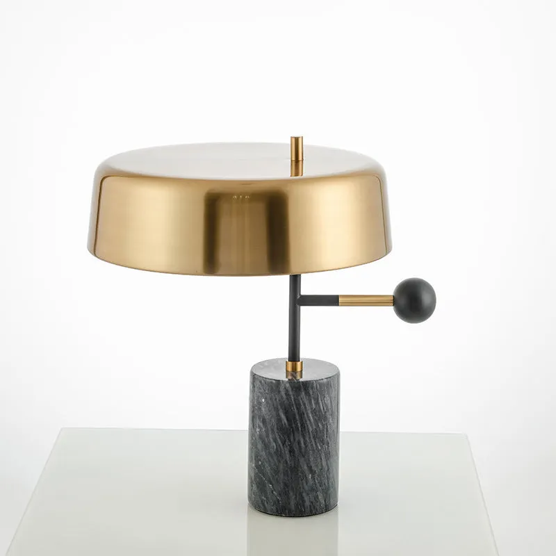 European style decorative table lamp with warm light on a bedside table