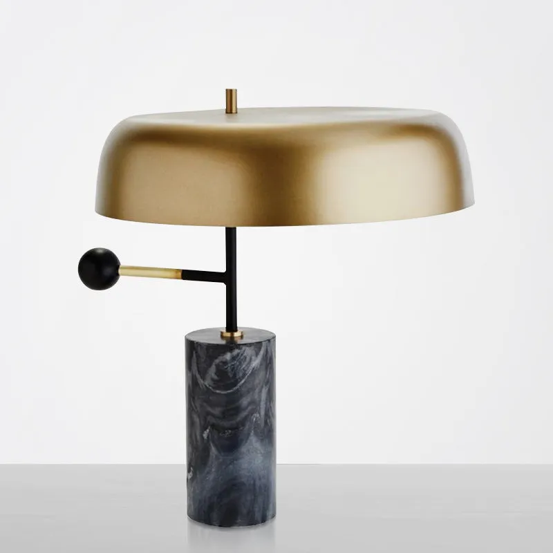 European style decorative table lamp with warm light on a bedside table