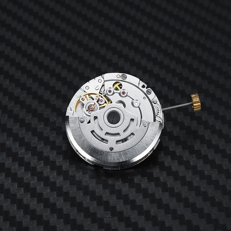 8215 automatic watch movement replacement with silver stainless steel construction