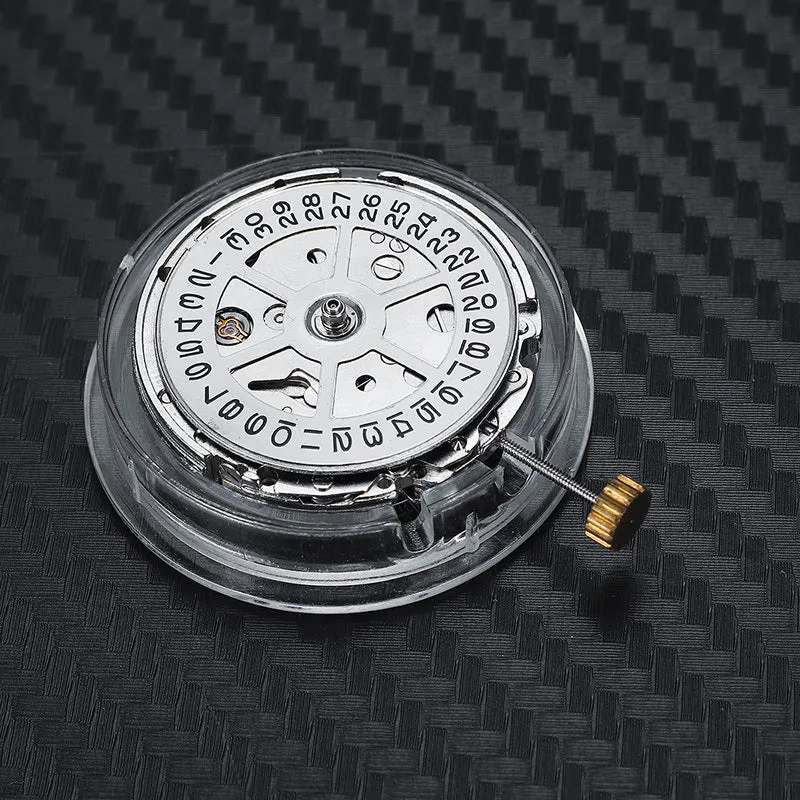 8215 automatic watch movement replacement with silver stainless steel construction