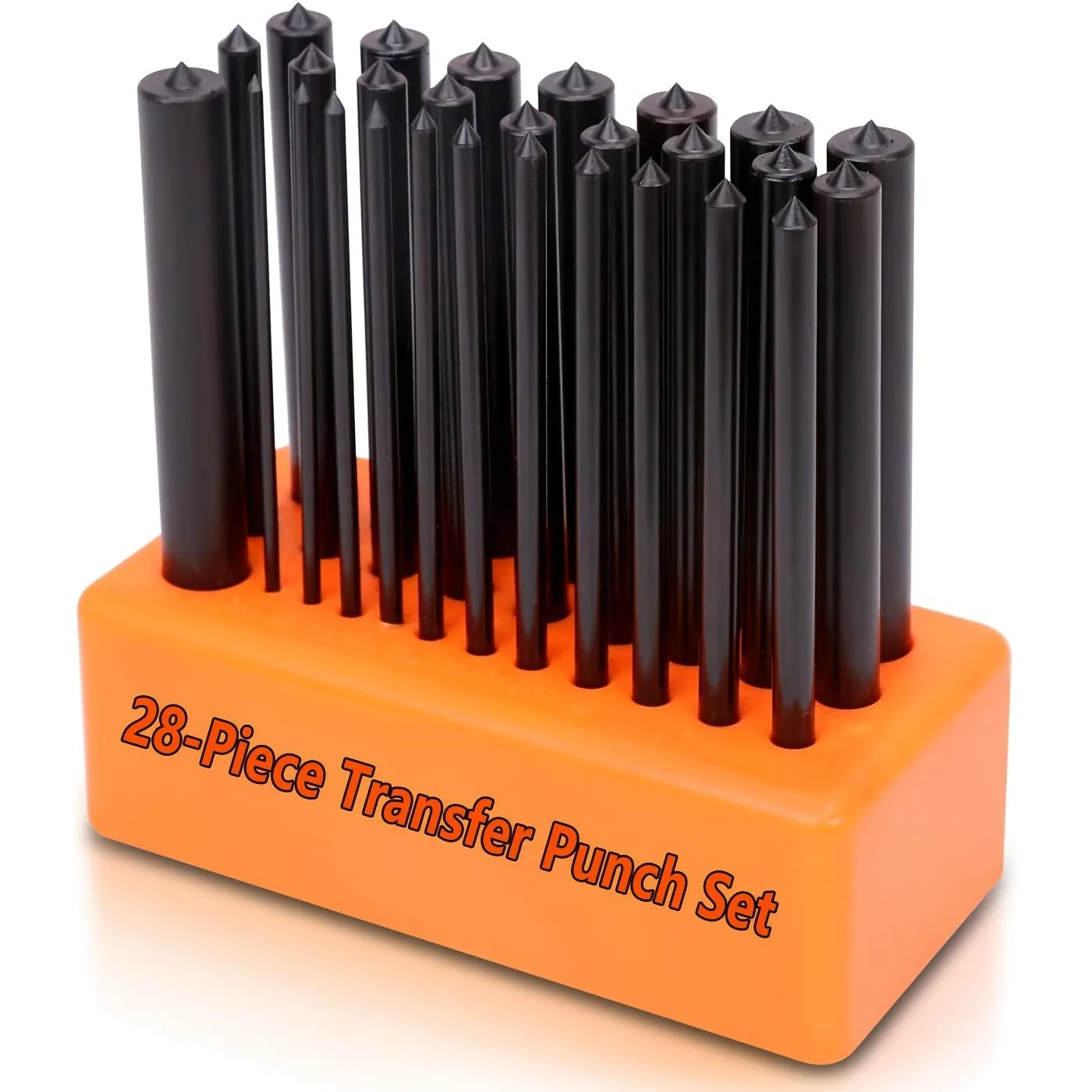 Orange alloy plastic punch needle tool with metal head for tufting textiles
