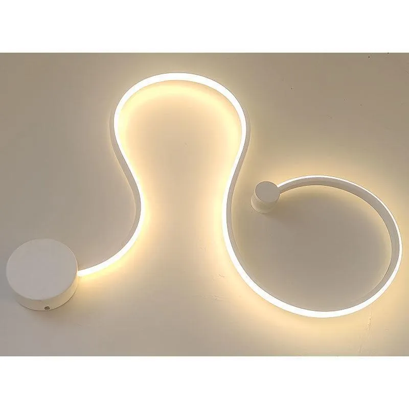 Black and white aluminium shade LED wall lamp in small, medium, large, and plus sizes