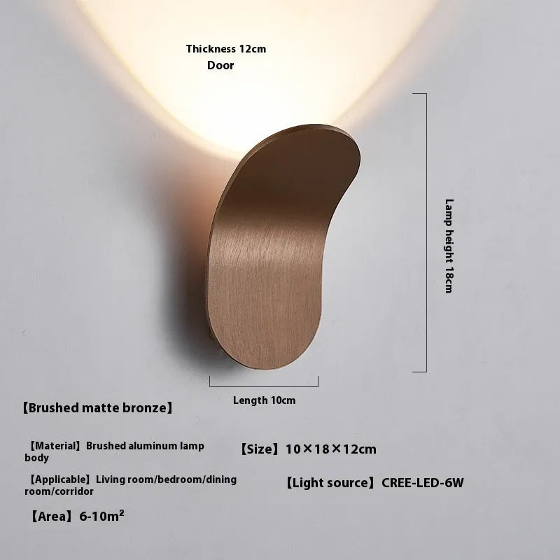 Modern simplicity style wall light bulb in brushed metallic and white colour finishes