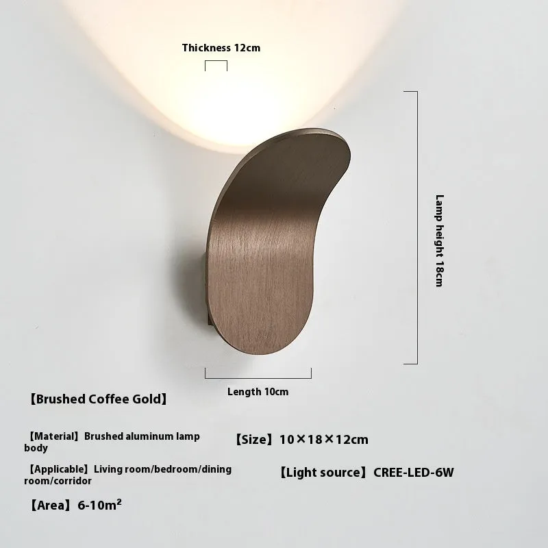 Modern simplicity style wall light bulb in brushed metallic and white colour finishes