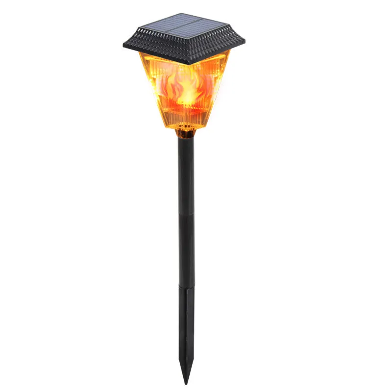 Solar garden light with multiple colour options including flame effect lighting for outdoor use