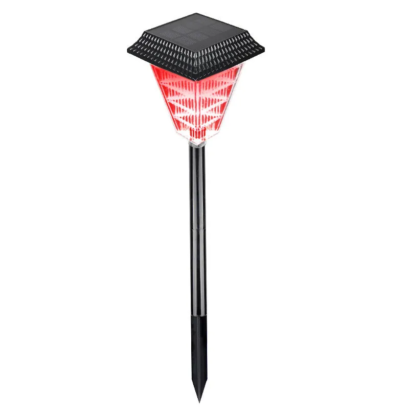 Solar garden light with multiple colour options including flame effect lighting for outdoor use