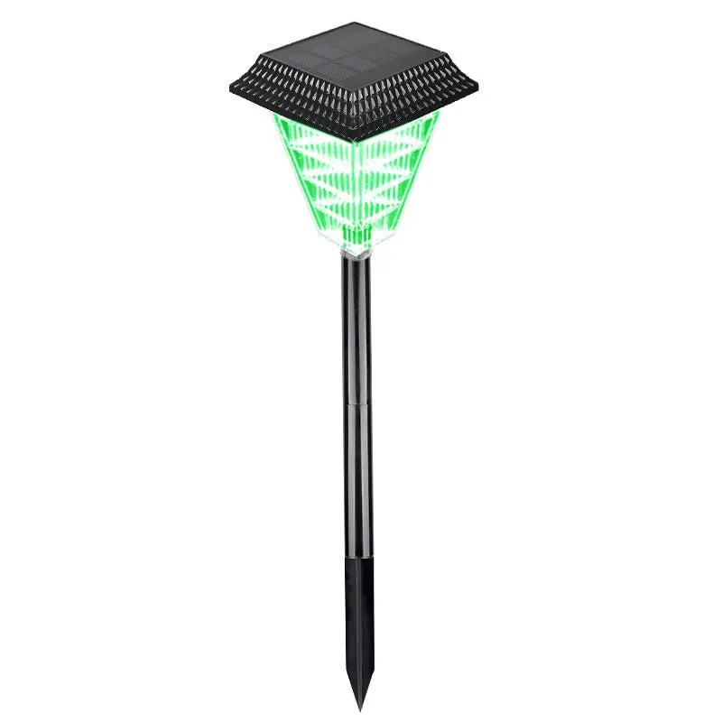 Solar garden light with multiple colour options including flame effect lighting for outdoor use