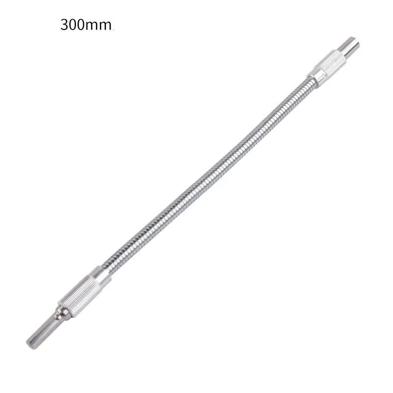 Silver metal flexible shaft attachment for cordless drills with 6.35mm shank diameter