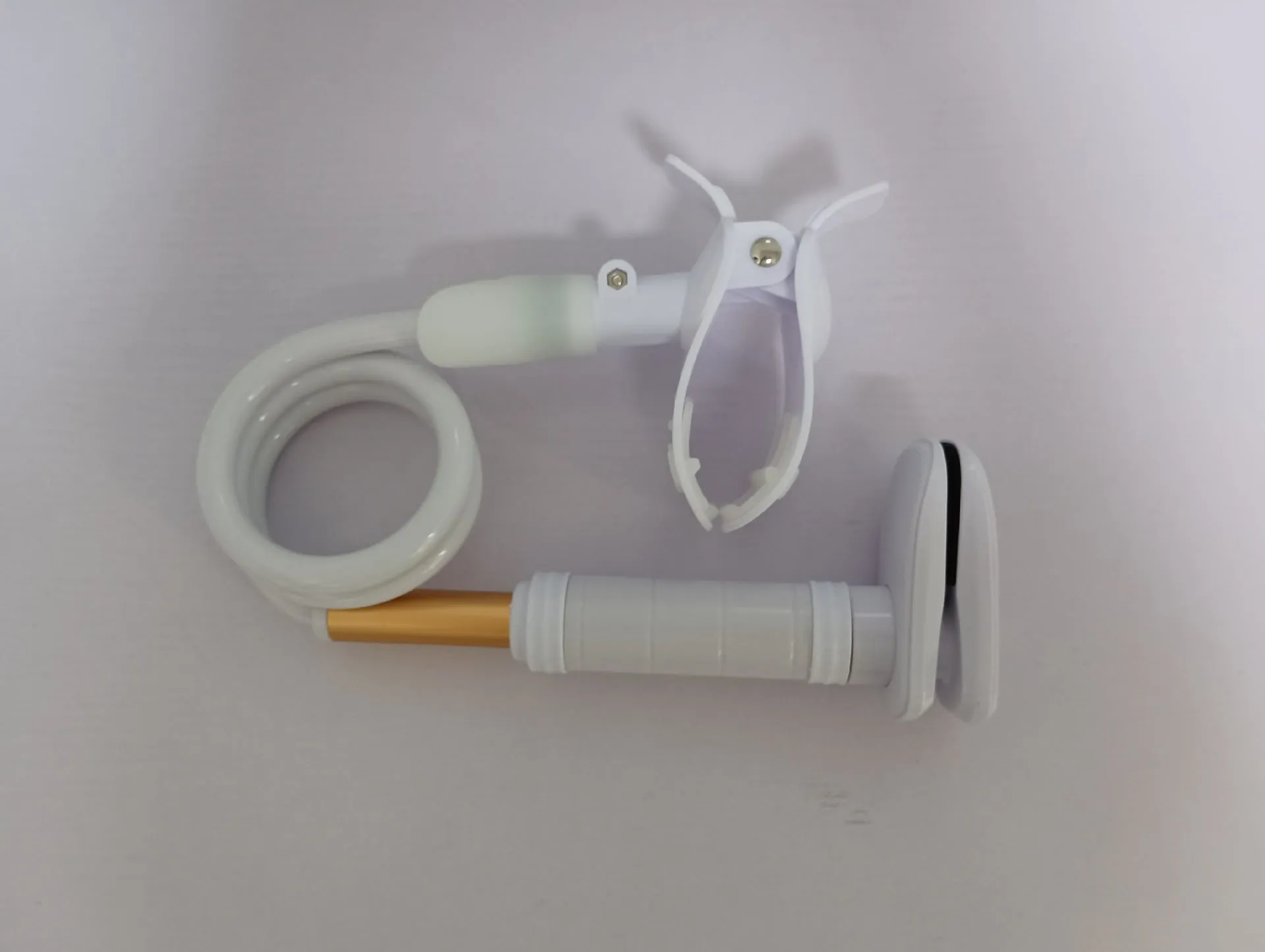 95cm aluminium alloy and ABS ventilator hose bracket for bedside mounting in black or white