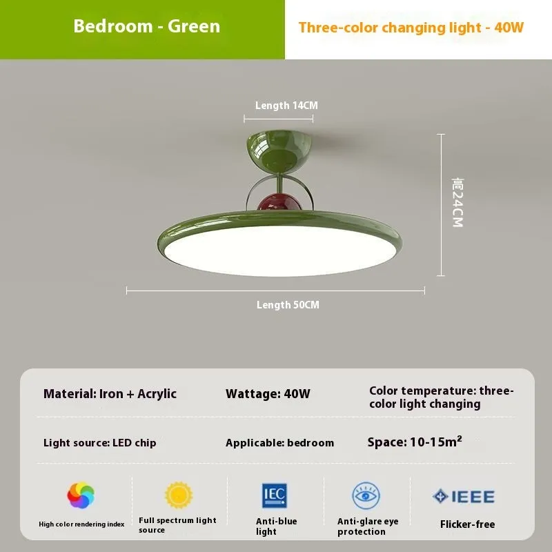 Modern Nordic ceiling light with full spectrum eye protection and smart dimming controls