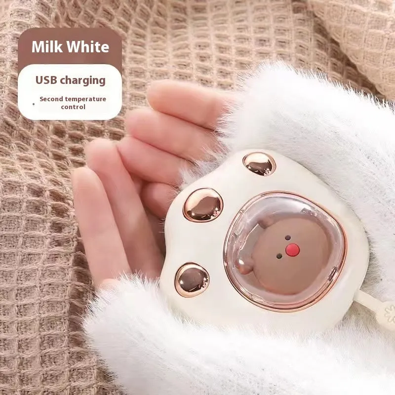 USB digital display hand warmer power bank in pink colour with aluminium heating technology