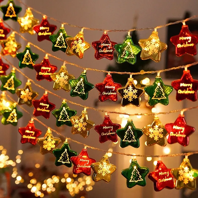 XINGX heart-shaped electroplated ball Christmas tree pendant lights in metallic colours