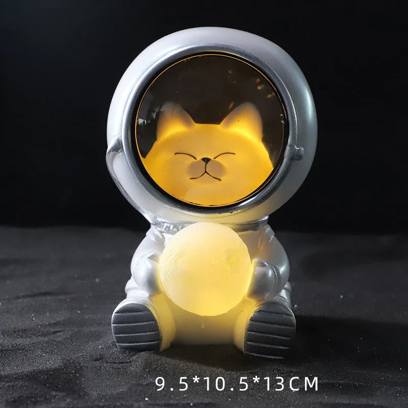 Starry sky projection night light in cute resin animal shapes including a bear, powered by USB or batteries.