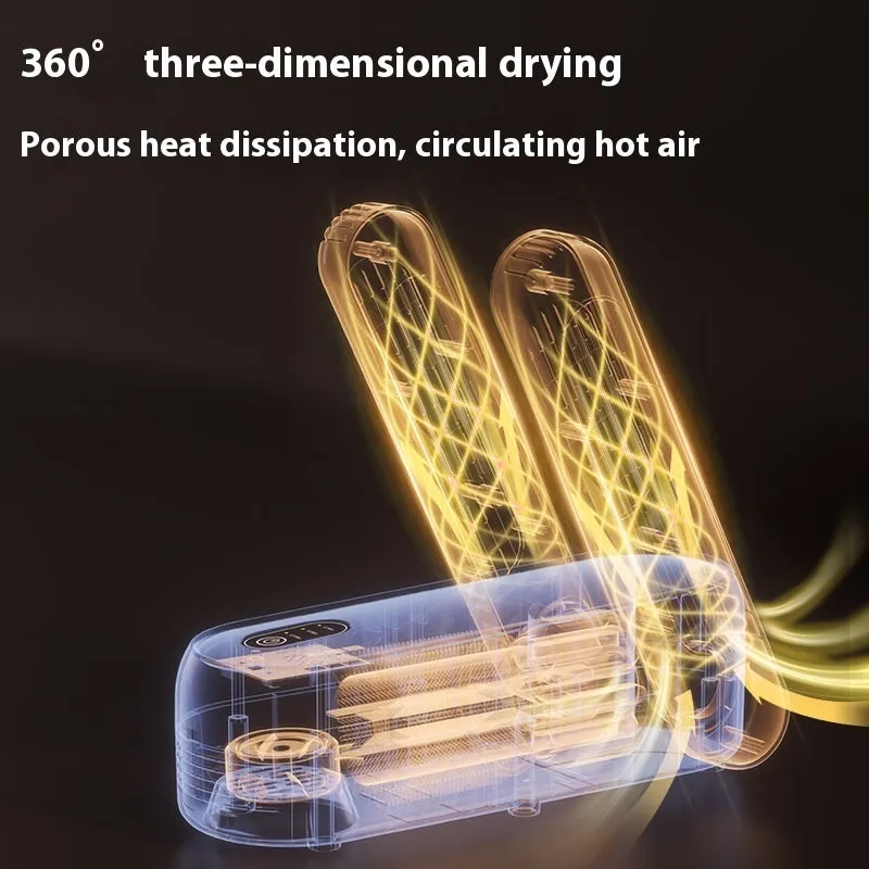 D4 black intelligent automatic shoe dryer with timer and waterproof baking technology