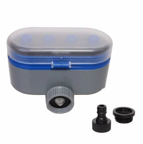Dual timed irrigation controller automatic watering device with battery power for garden hose