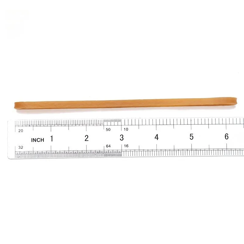 Circular natural rubber elastic bands shown in a 500g bag quantity