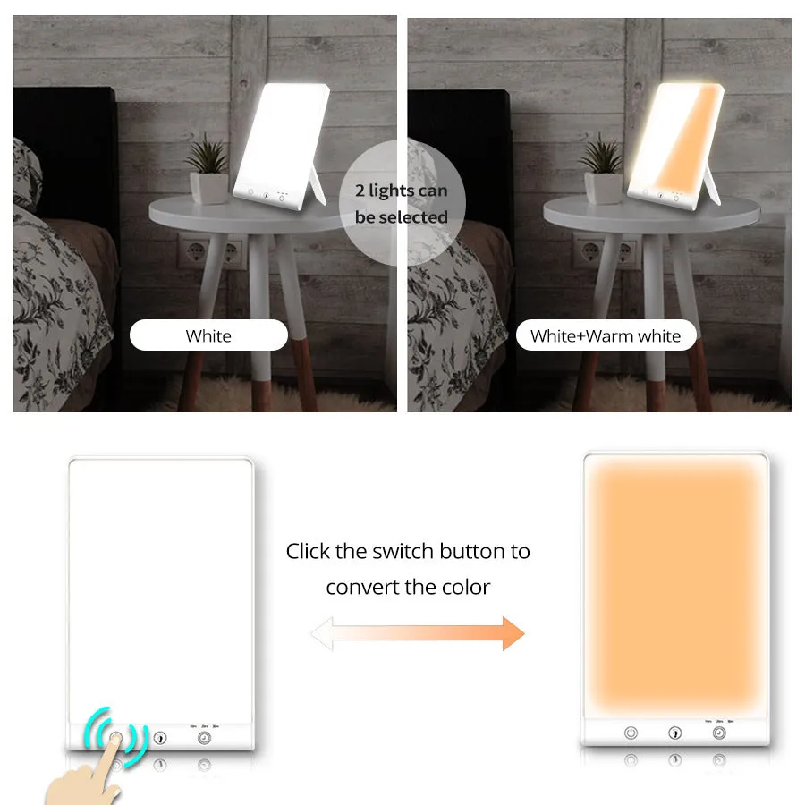 Bionic solar emotional lamp with touch controls and modern design
