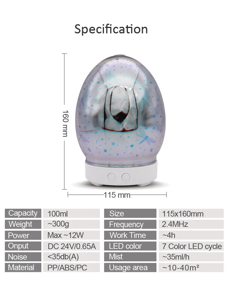 Ultrasonic air humidifier unit on a tabletop with touch control panel.