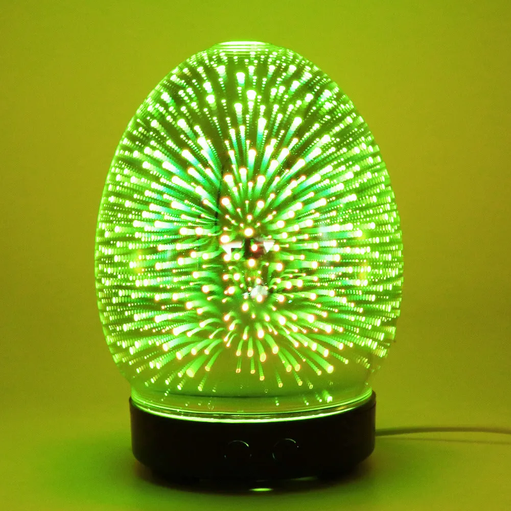Ultrasonic air humidifier unit on a tabletop with touch control panel.