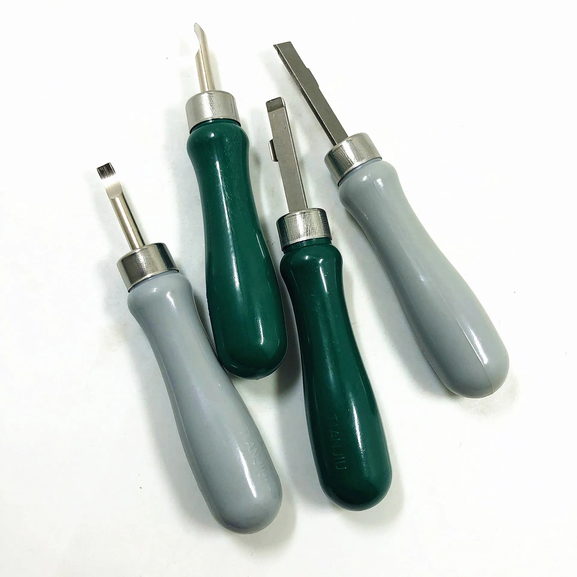 Watch back cover removal tool with alloy plastic construction showing four colour options