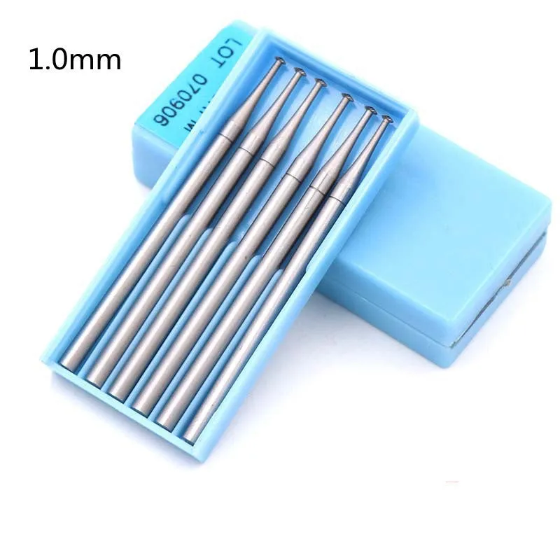 Blue Box six-piece tungsten steel dental carving milling cutter grinding head set with thin disc needle shape
