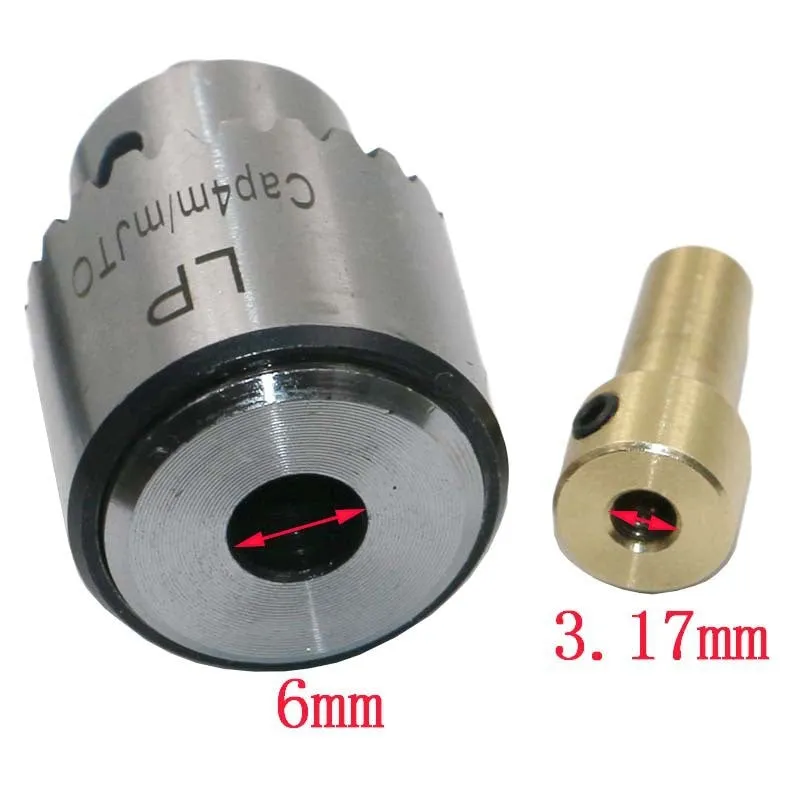 Four-piece hard alloy drill chuck set with 3.17mm tail hole for electric drills