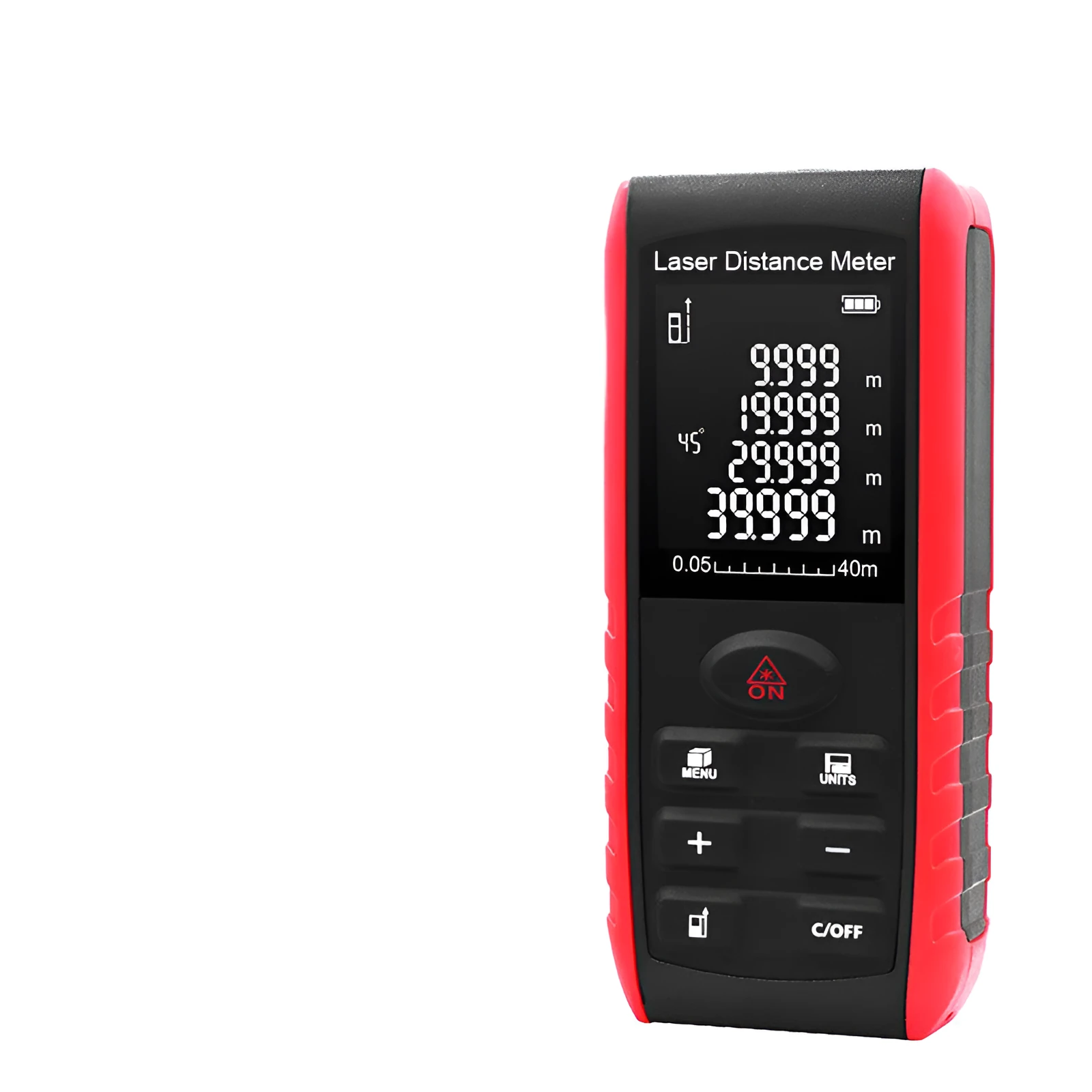 Hand-held laser range finder measuring instrument with ABS housing for decoration project distance measurements