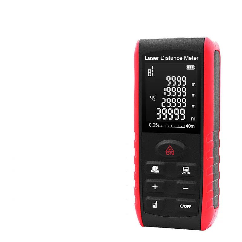 Hand-held laser range finder measuring instrument with ABS housing for decoration project distance measurements