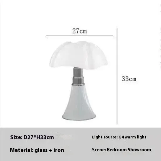 Italian retro style flower table lamp on a bedside table in a choice of colours.