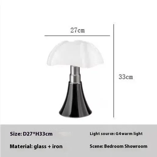 Italian retro style flower table lamp on a bedside table in a choice of colours.