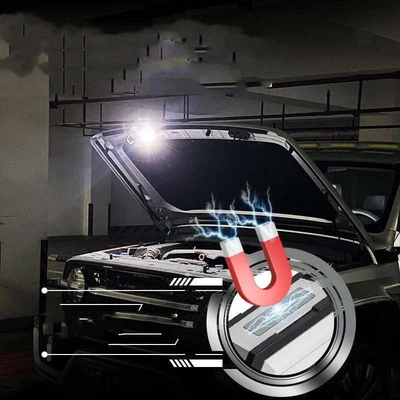 Black aluminium alloy keychain flashlight with Type-C charging port