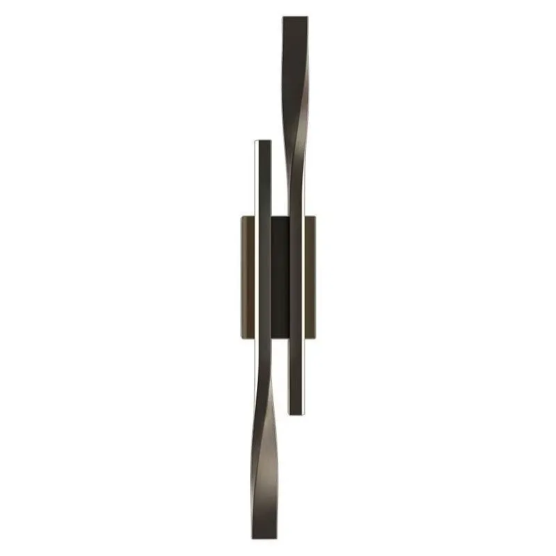 Nordic style 42cm wall lamp in black or gold with three colour light settings