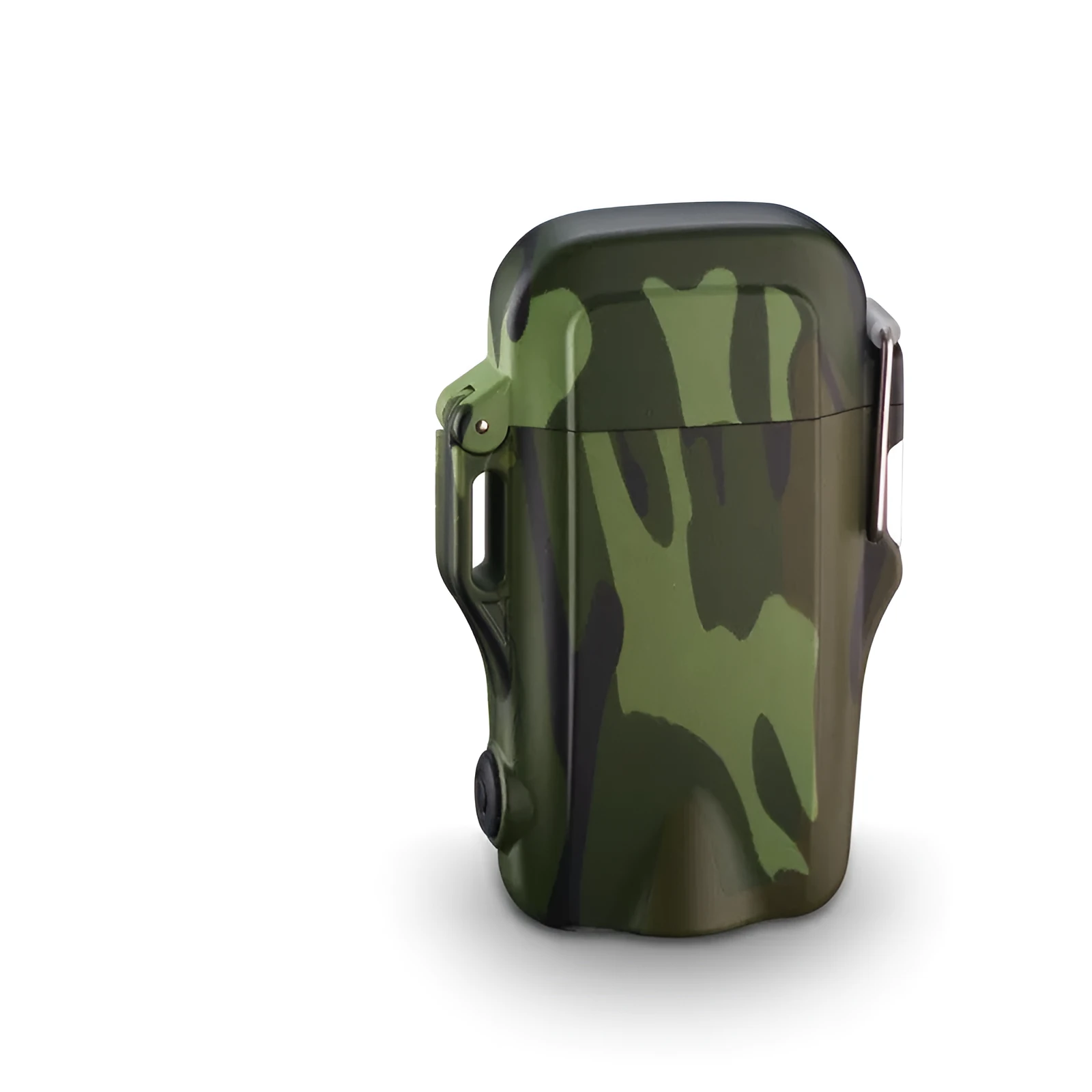 USB rechargeable windproof plastic lighter with built-in LED flashlight in multiple colours