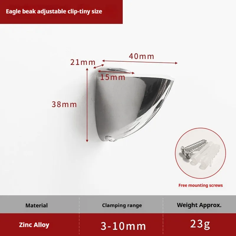 Thickened adjustable partition holder with electroplated metal finish in modern simplicity style