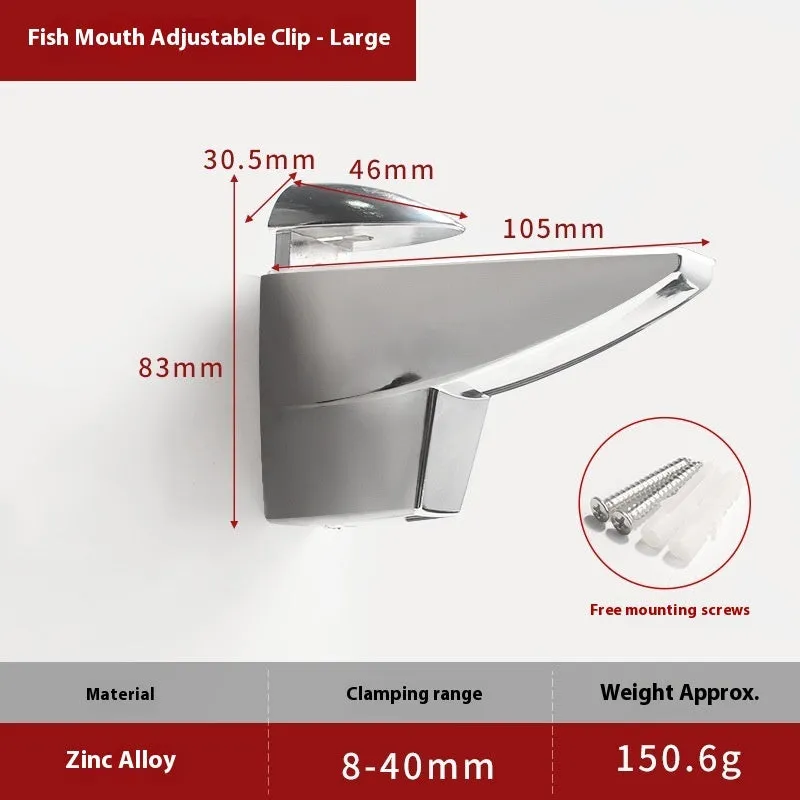 Thickened adjustable partition holder with electroplated metal finish in modern simplicity style