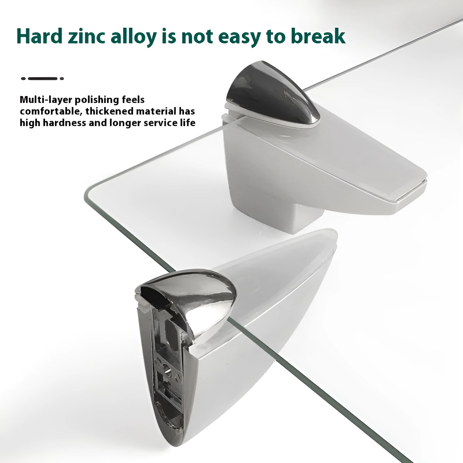 Thickened adjustable partition holder with electroplated metal finish in modern simplicity style