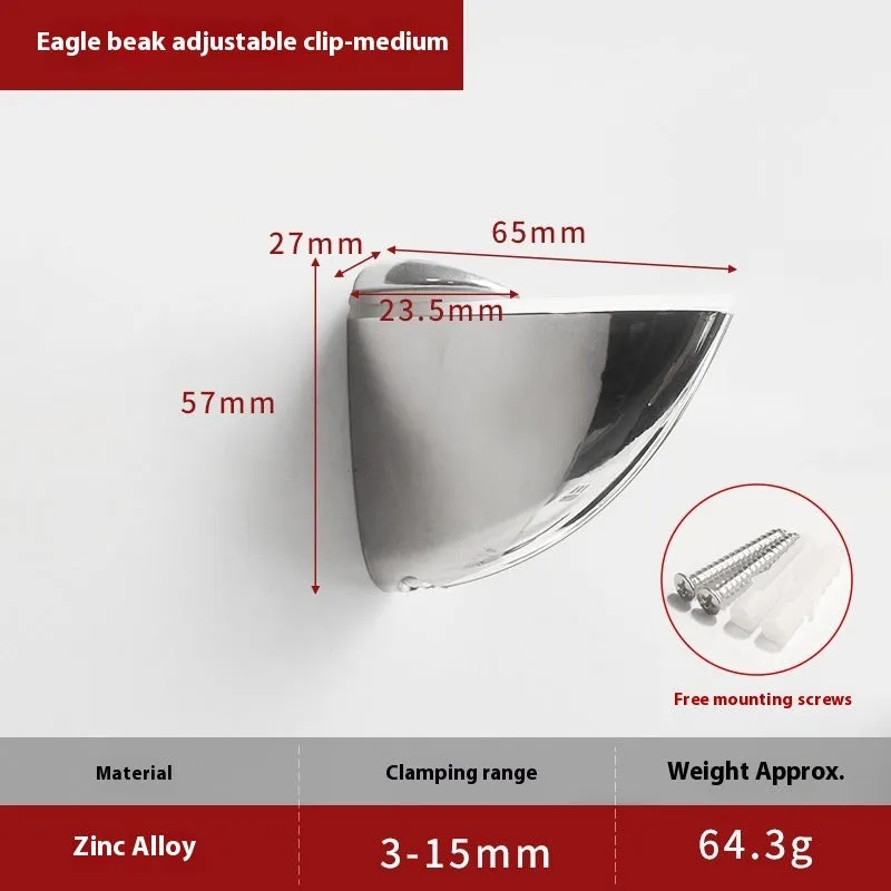 Thickened adjustable partition holder with electroplated metal finish in modern simplicity style