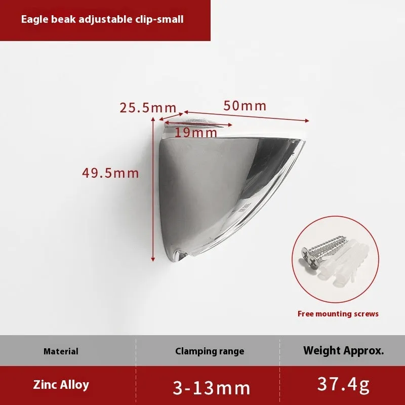 Thickened adjustable partition holder with electroplated metal finish in modern simplicity style